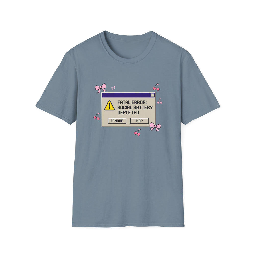 Fatal Error Social Battery Depleted T-Shirt