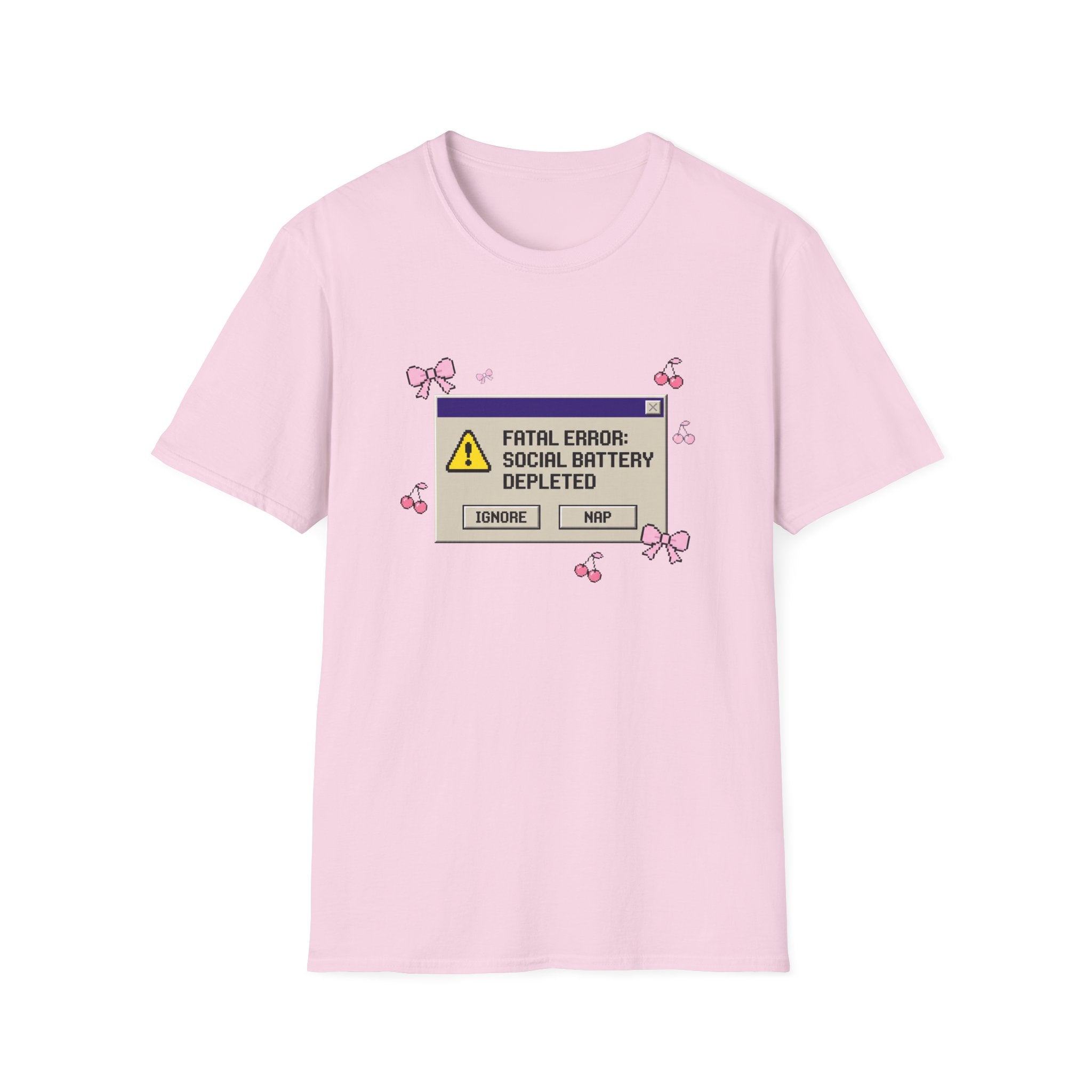Fatal Error Social Battery Depleted T-Shirt
