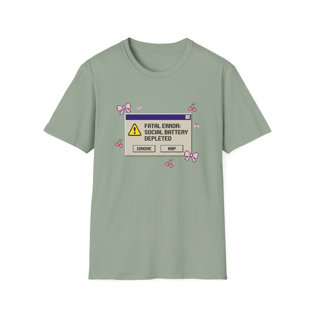 Fatal Error Social Battery Depleted T-Shirt