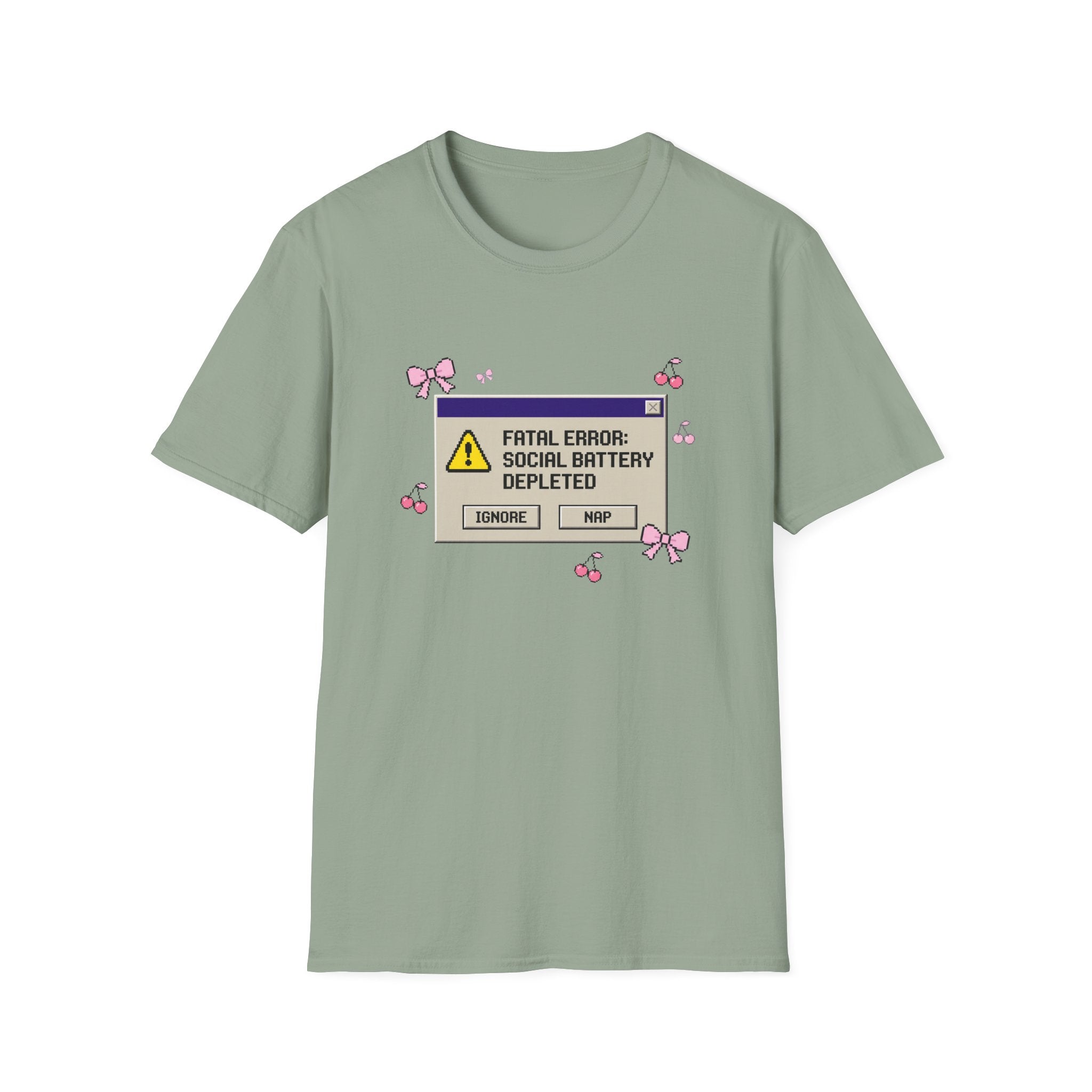 Fatal Error Social Battery Depleted T-Shirt