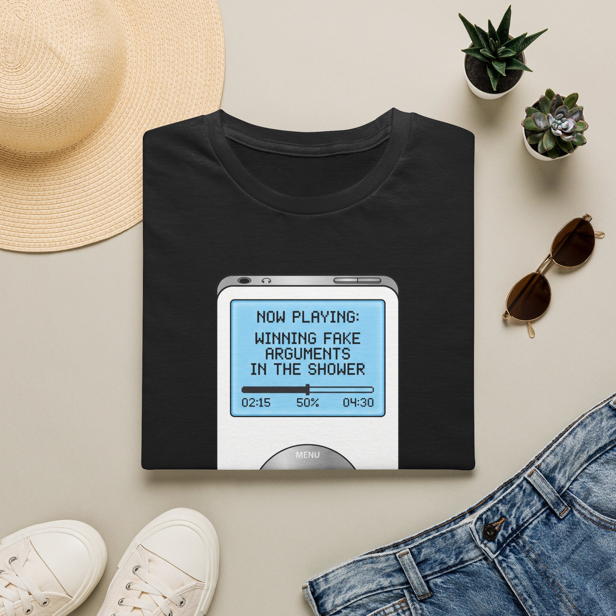 Winning Fake Arguments In Shower Shirt Design - T-Shirt