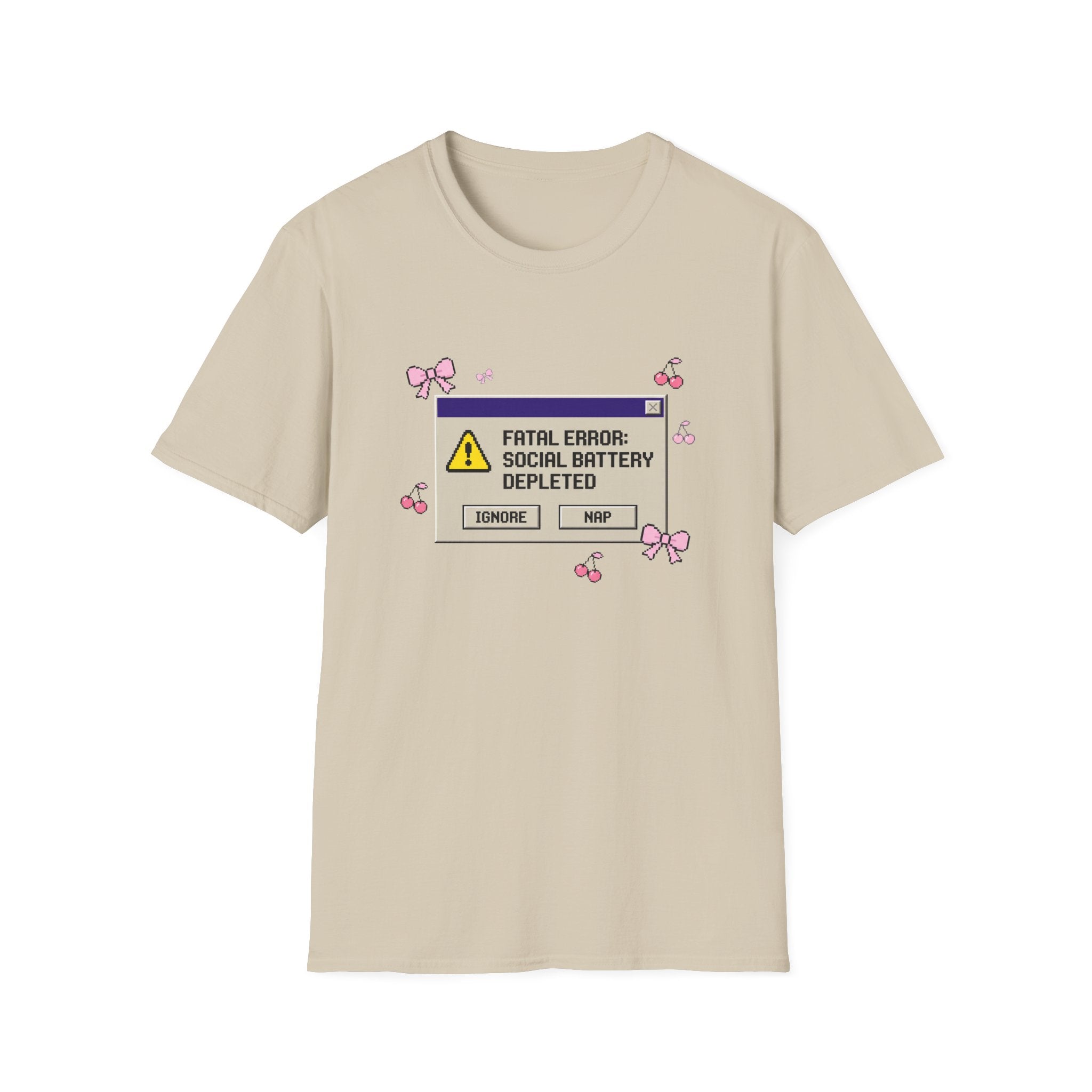Fatal Error Social Battery Depleted T-Shirt