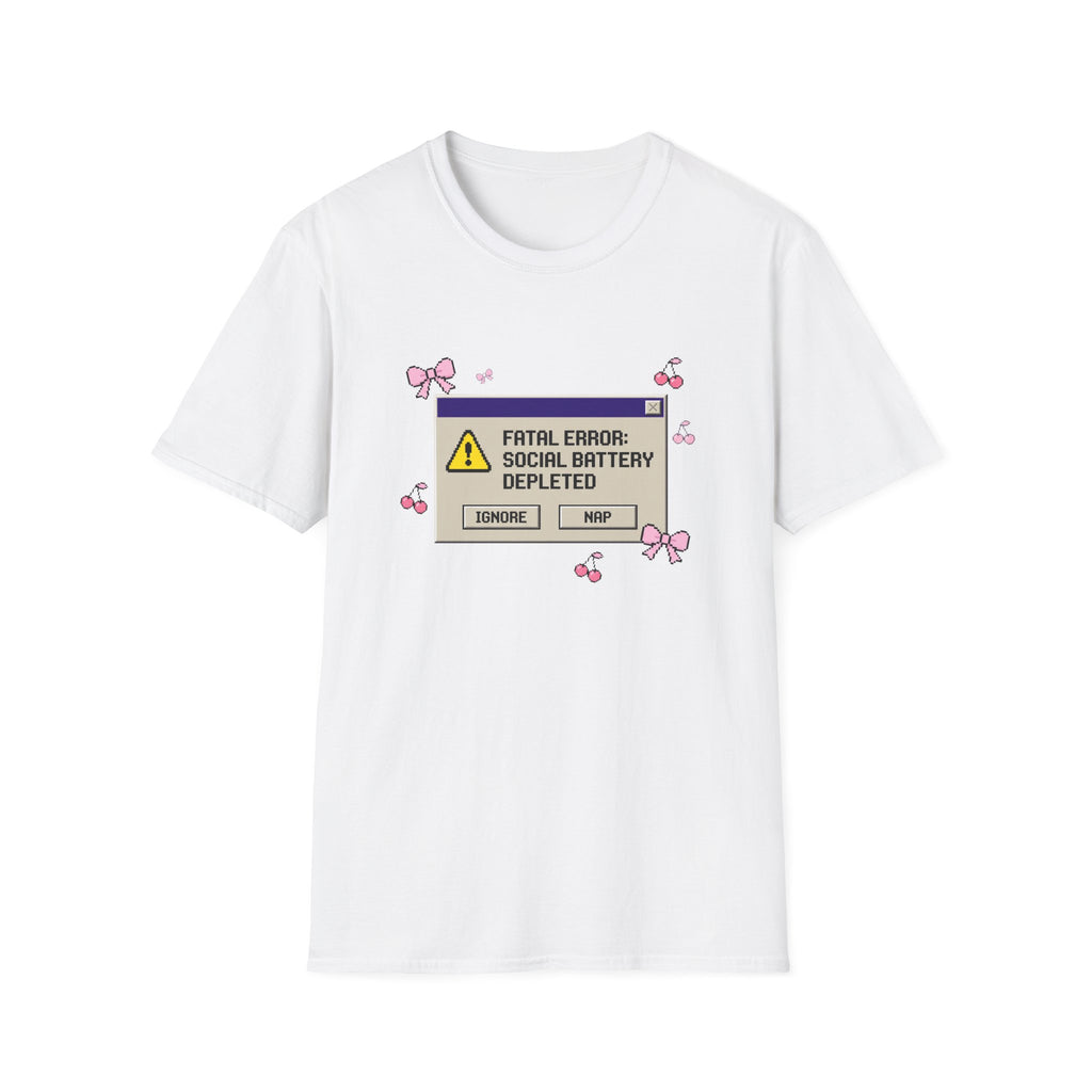 Fatal Error Social Battery Depleted T-Shirt