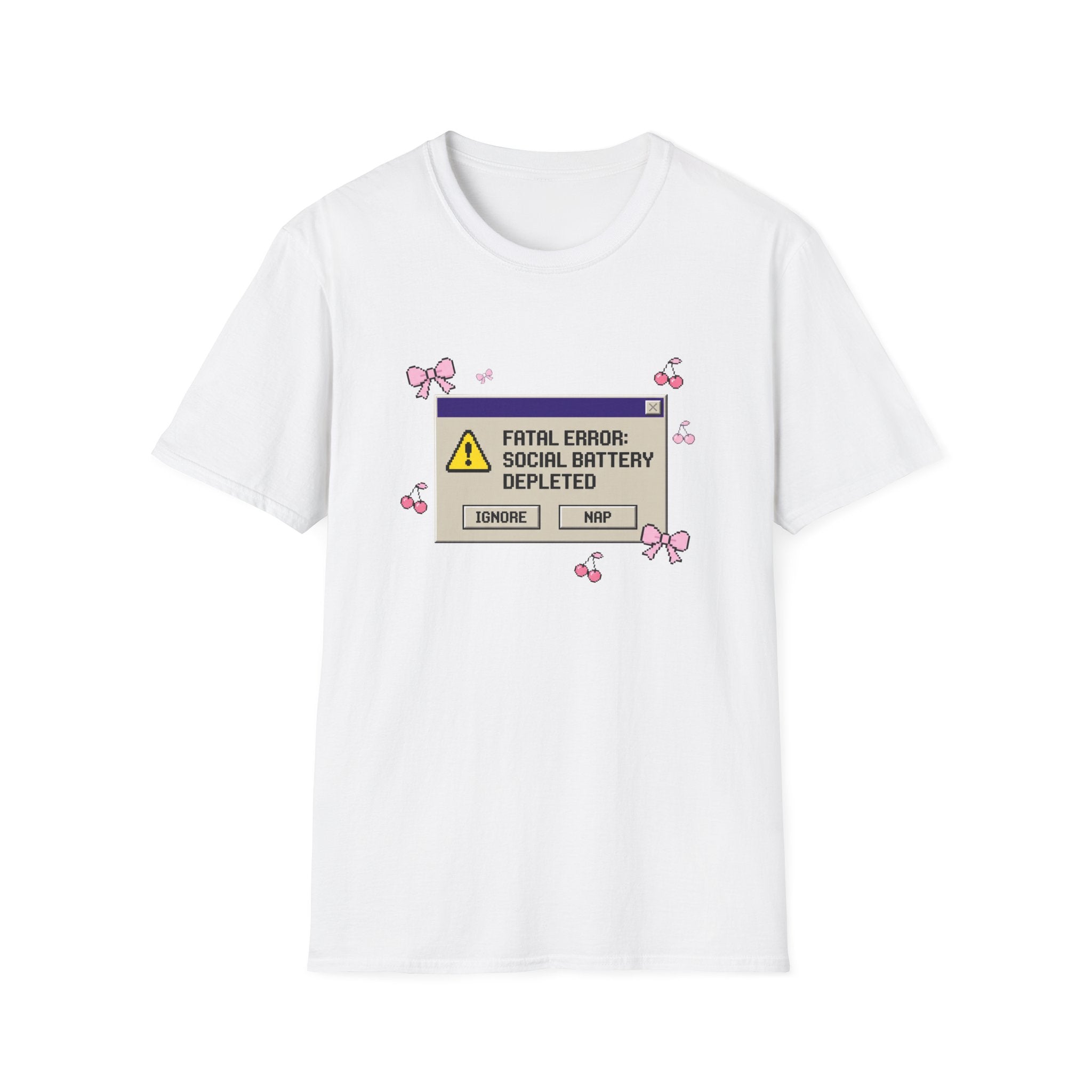 Fatal Error Social Battery Depleted T-Shirt