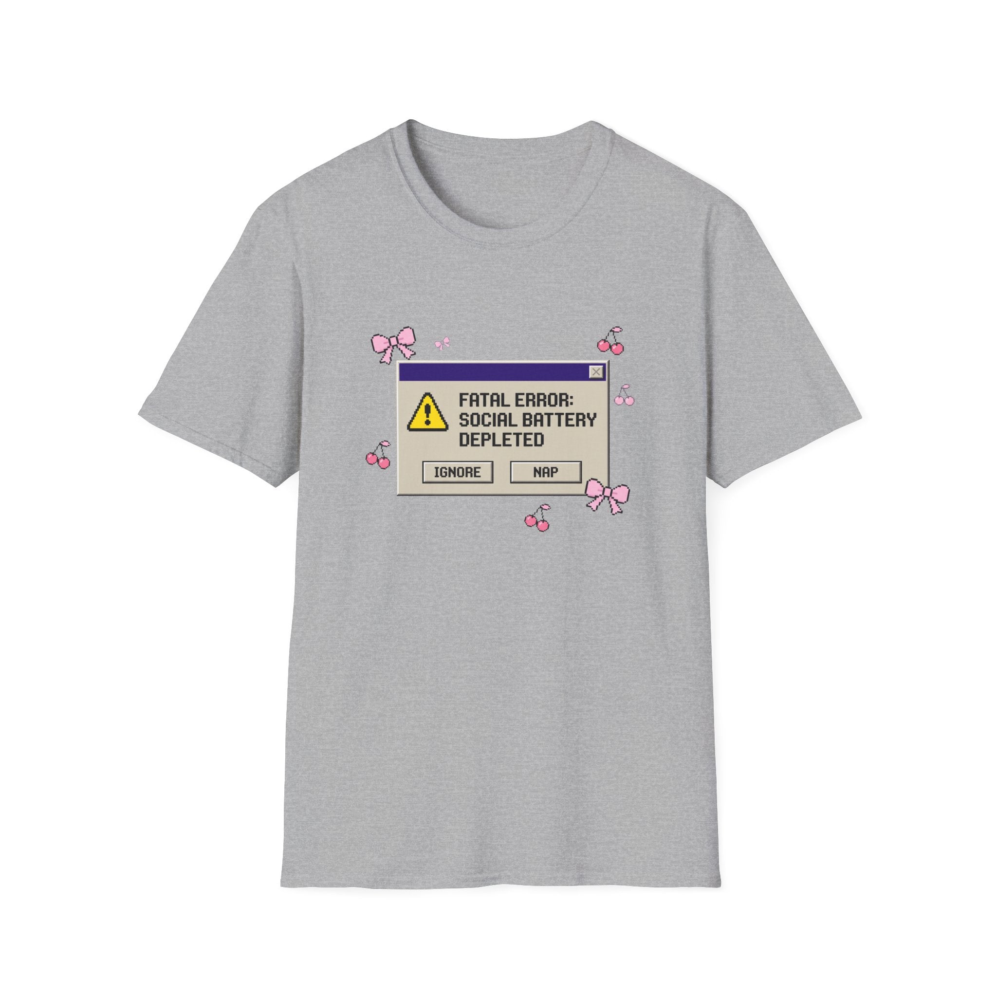 Fatal Error Social Battery Depleted T-Shirt
