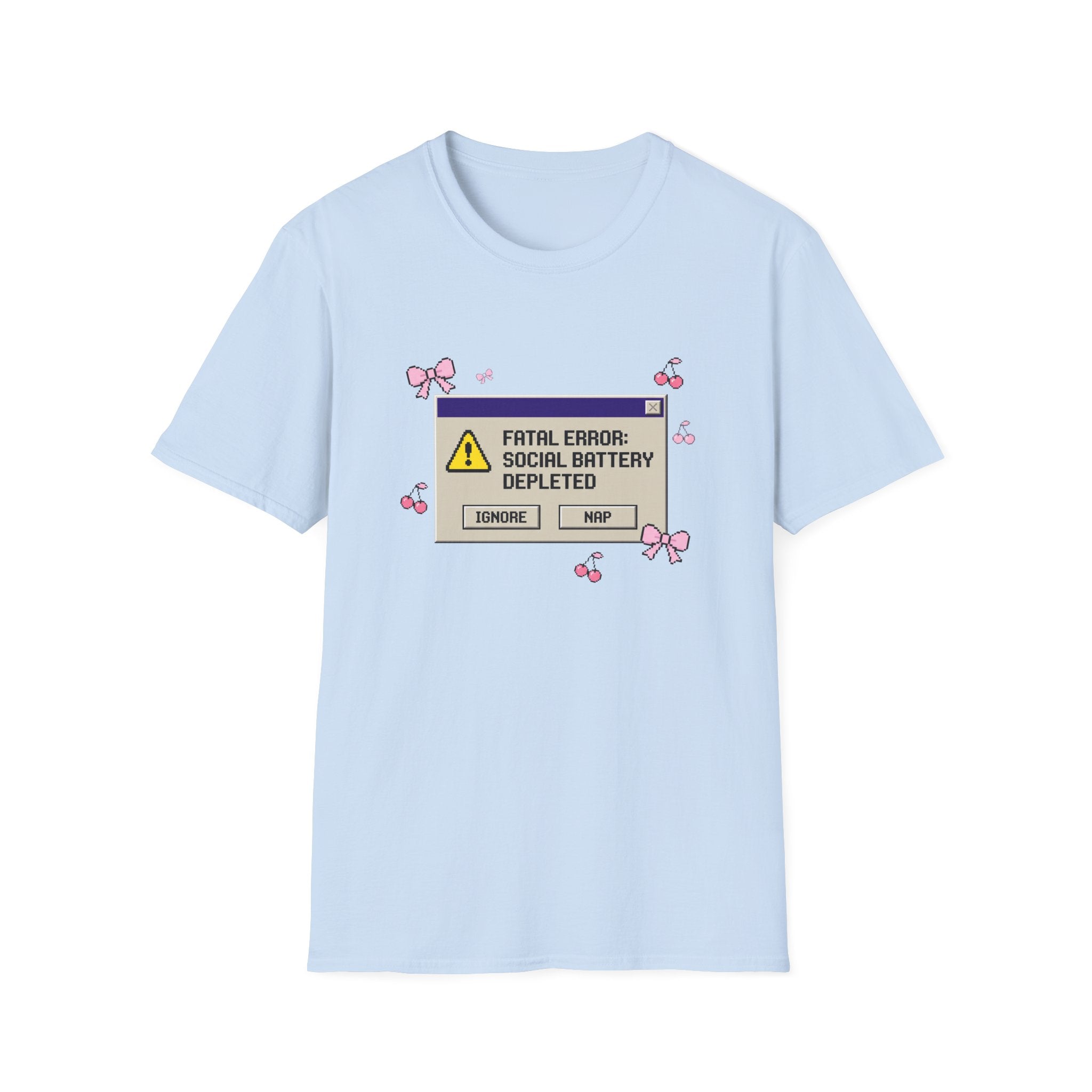 Fatal Error Social Battery Depleted T-Shirt