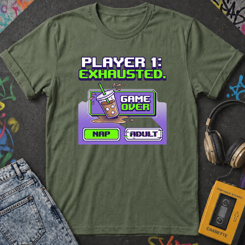 Player 1 Exhausted T-Shirt