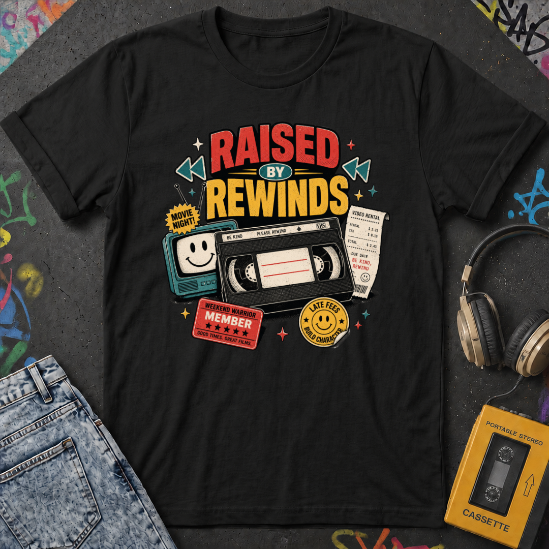Raised By Rewinds - T-Shirt
